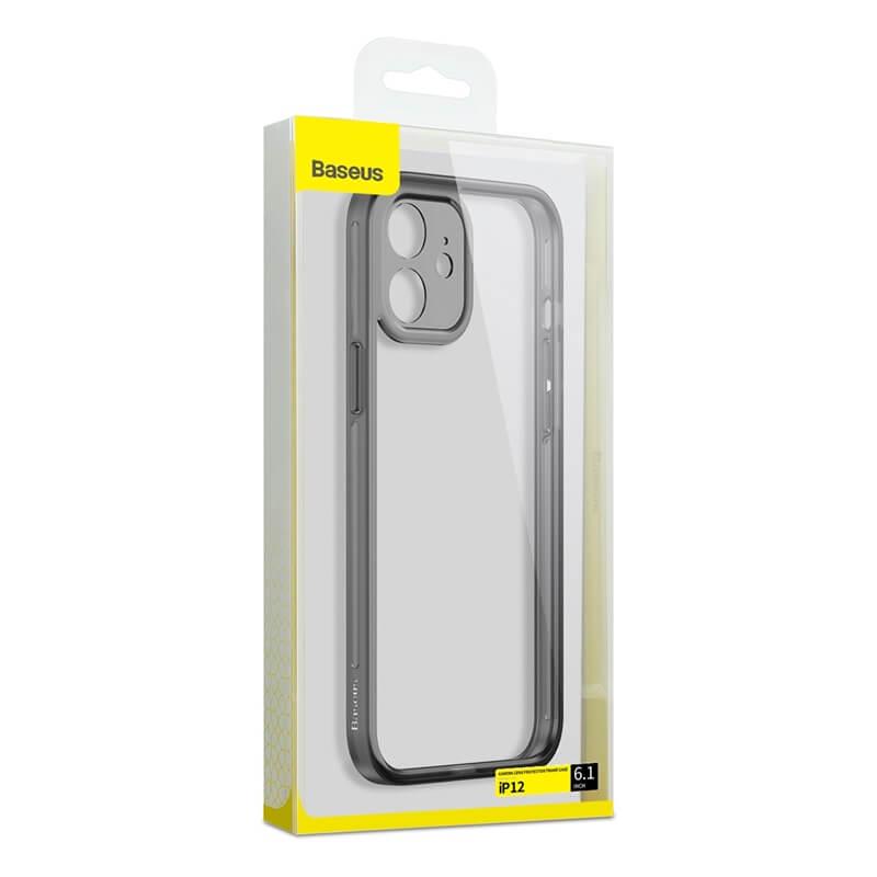 Чохол BASEUS Camera Lens Protector Frame Case для Iphone 12 FRAPIPH61N-02 Black - фото 2