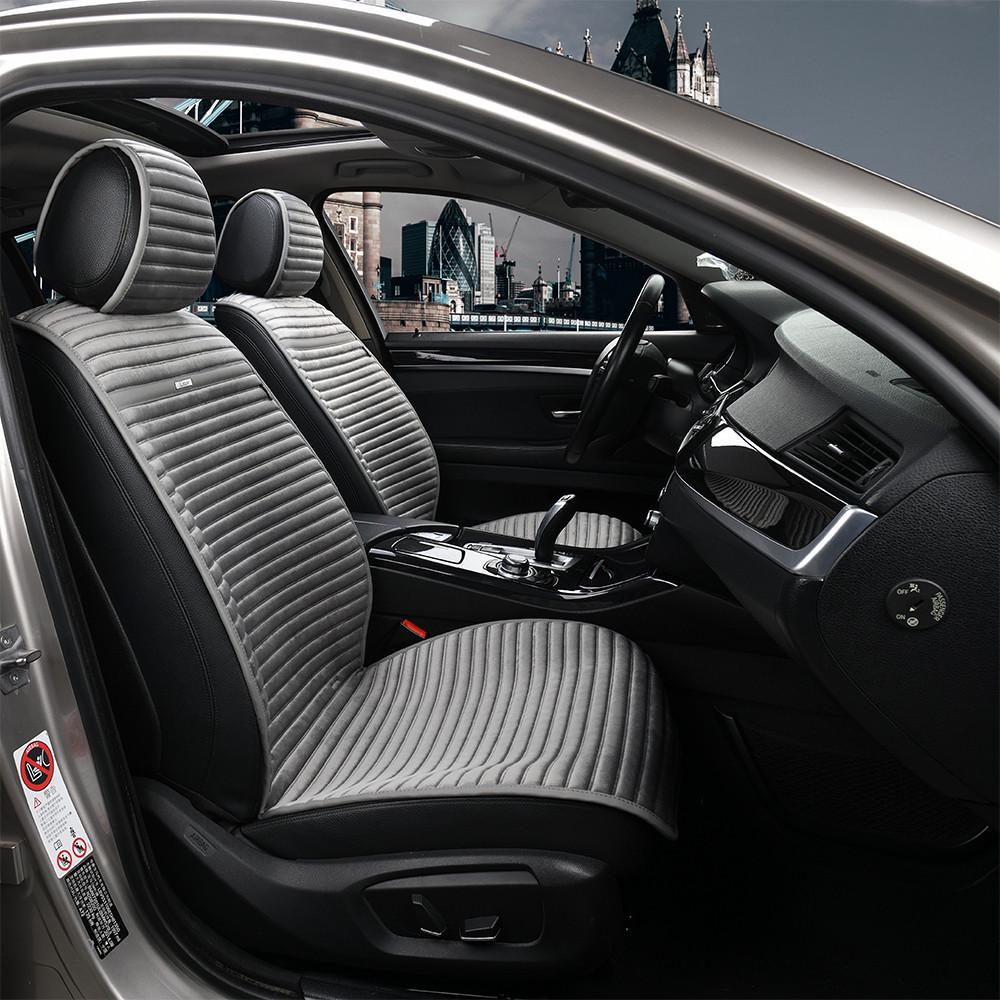 Накидки на сидіння авто Elegant Napoli EL 700 213 з алькантари передні Сірий (1274393795)
