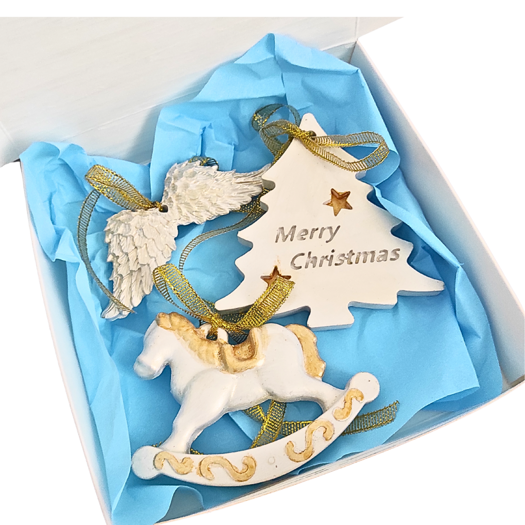 Набір прикрас на ялинку новорічних з гіпсу ручної роботи (GV-2003) Набір прикрас на ялинку новорічних з гіпсу ручної роботи (GV-2003)