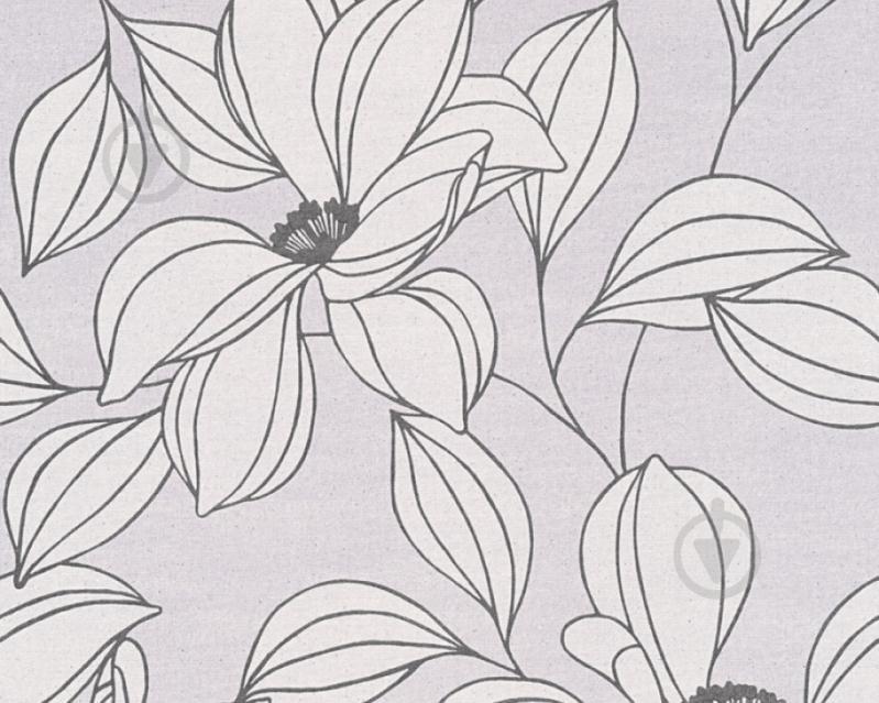 Флізелінові шпалери A.S.CREATION URBAN FLOWERS 32795-3 Чорні-Сірі-Білі