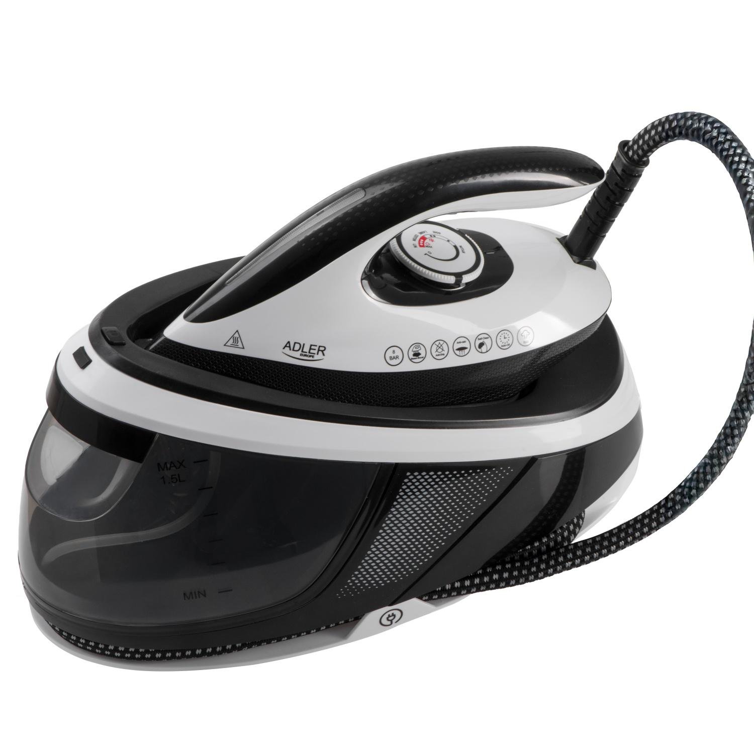 Парогенератор Adler AD 5048 8 бар 3100 Вт Білий/Сірий (d6811560)