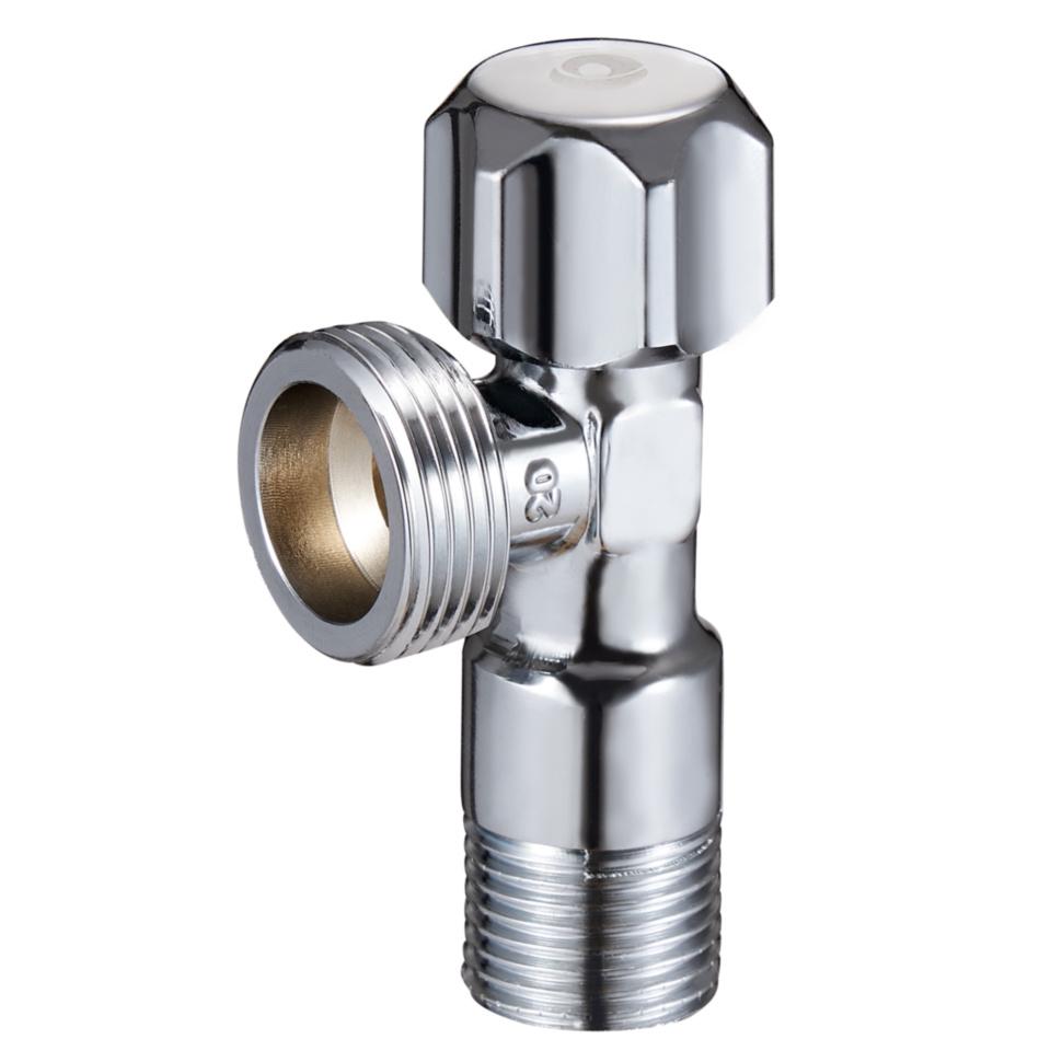 Кран угловой вентильный Zegor FZ62 приборный латунь 1/2"х3/4" Хром