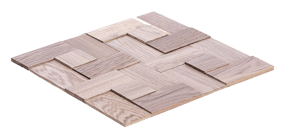 Панели для стен Wood Mosaica Enfasi White 3D деревянные 0,51 м2 Дуб белый (EW3-d)