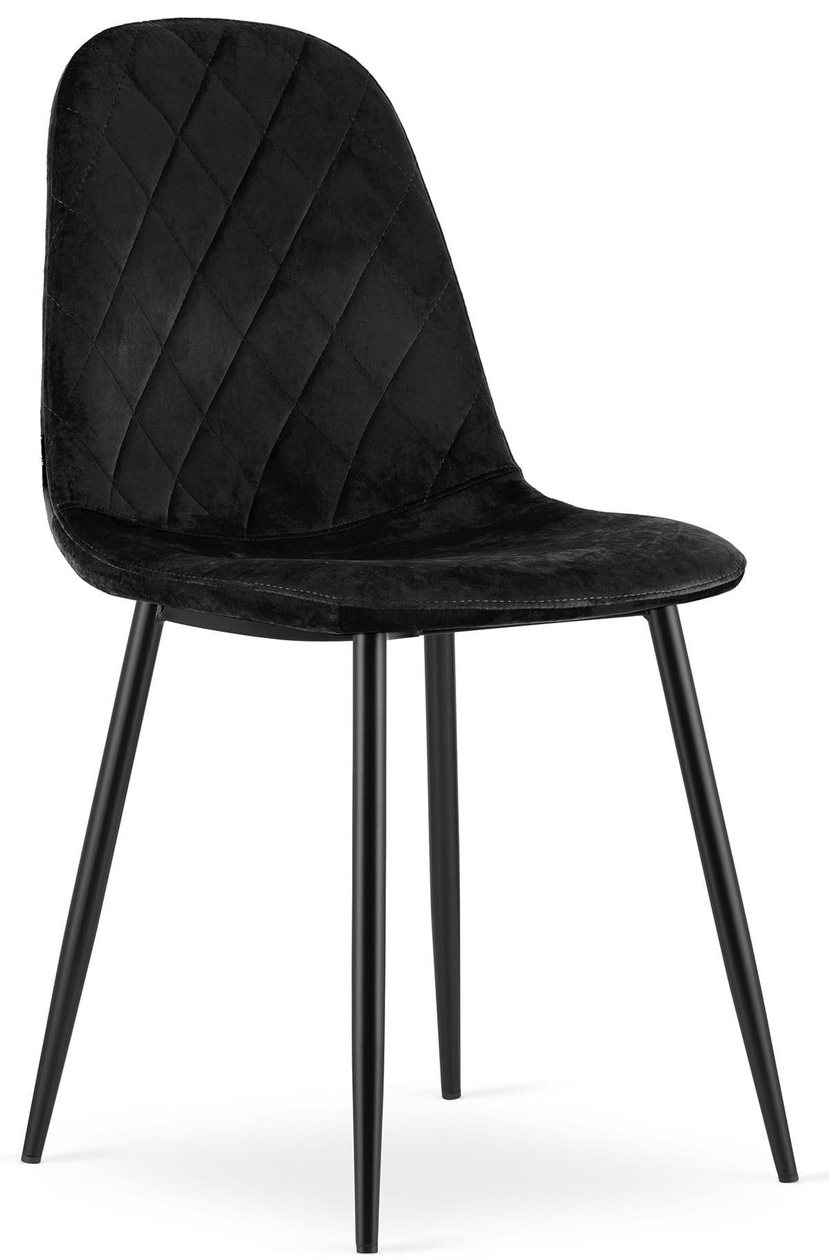 Стулья кухонные комплект 4 шт Homart VCM-005B велюр Черный (9909)