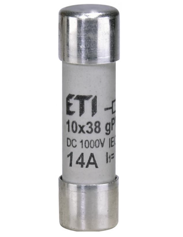 Предохранитель цилиндрический плавкий ETI CH 14A gPV 10x38 мм 1000 В 30кА (2625079)