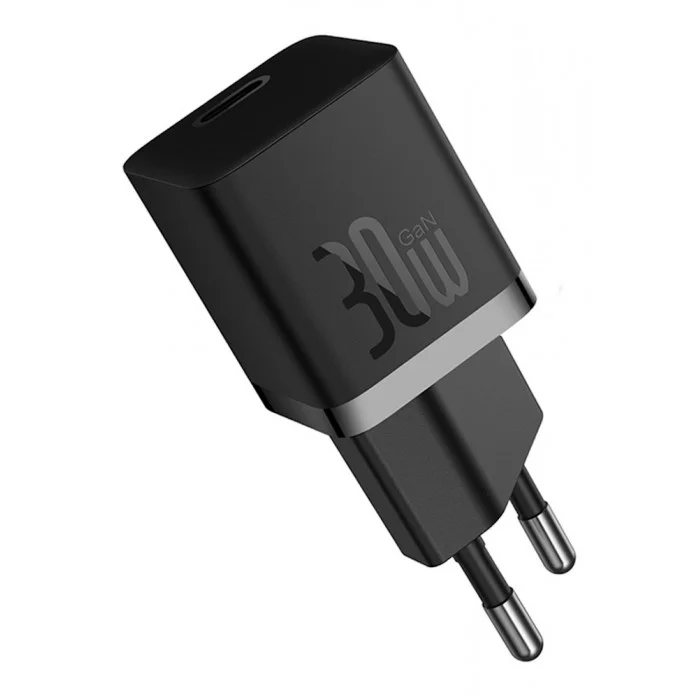 Зарядное устройство сетевое BASEUS GaN5 Fast Charger mini 1C EU CCGN070401 30W Black