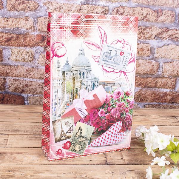 Подарочный пакет марки 25x38x8 (5432-1)