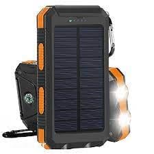 Портативний зарядний пристрій Solar Charger mini 20000 мAг Power Bank з вбудованою сонячною батареєю - фото 2