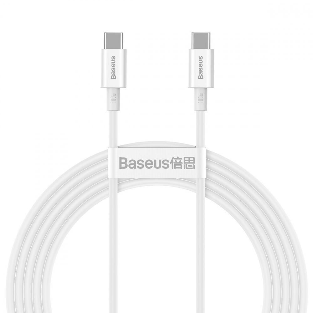 Кабель BASEUS Superior Series Fast Charging Type-C to Type-C PD 100 W 2 м Белый (32691 white)