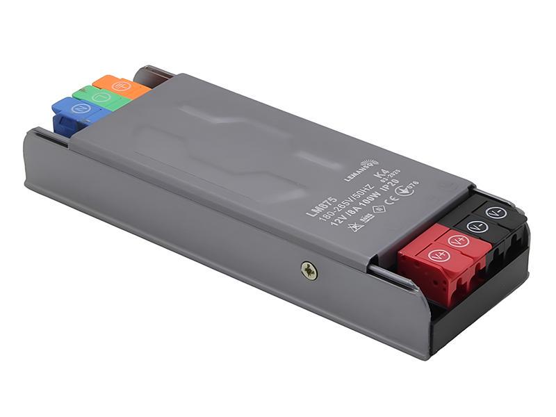 Блок питания тонкий LEMANSO LM875 Премиум для LED ленты 12V 100W (14281)