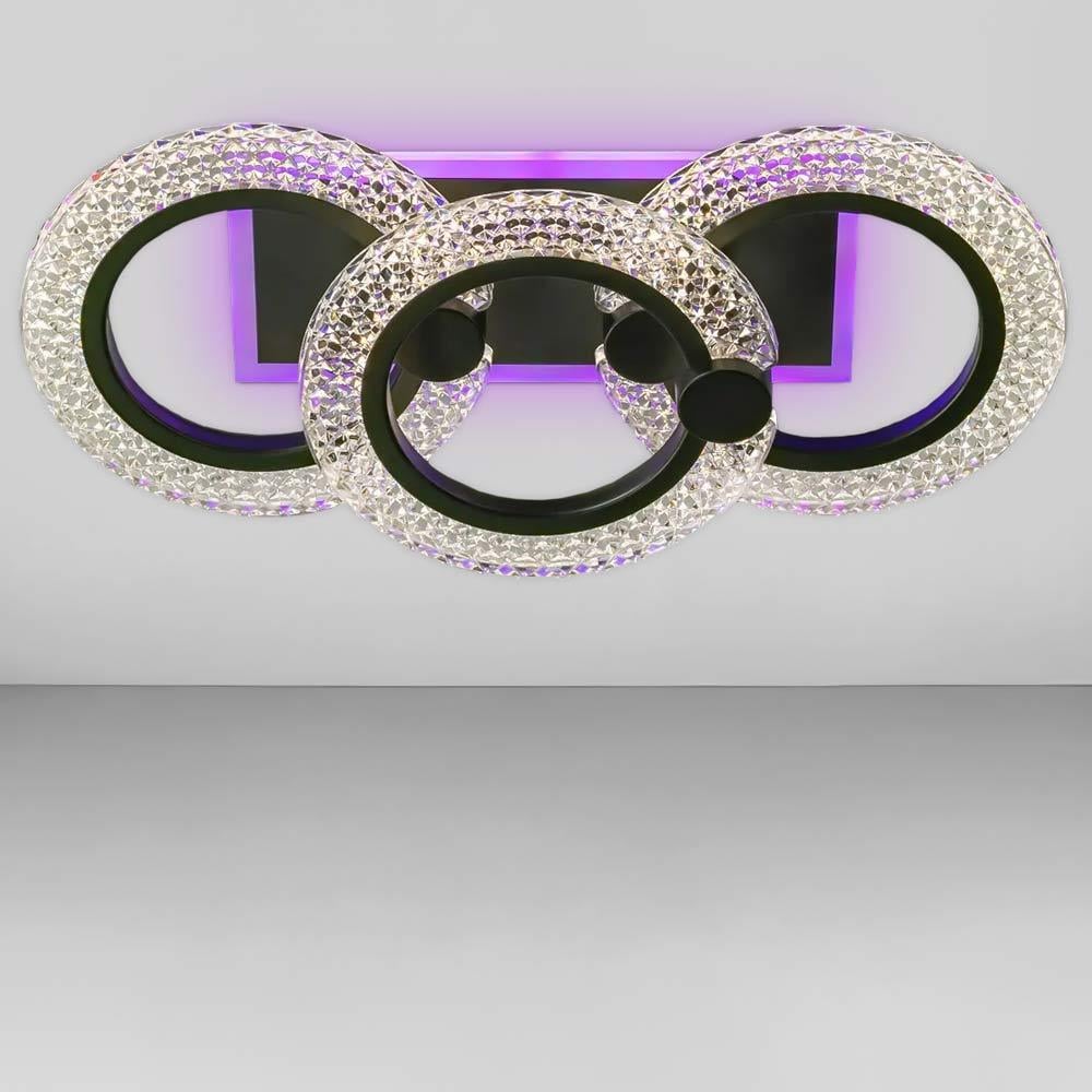 Люстра светодиодная Svet 42W+14W с подсветкой 3000К-6000К Черный (SC-2100/2+1C BK PK/BU/PL) Люстра светодиодная Svet 42W+14W с подсветкой 3000К-6000К Черный (SC-2100/2+1C BK PK/BU/PL)