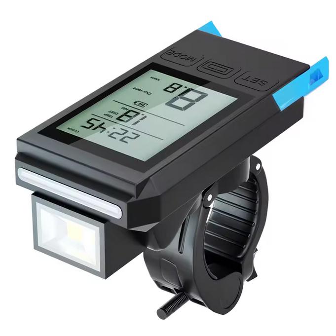 Велофара с компьютером MT-088-T6 и выносной кнопкой Черный (598025)