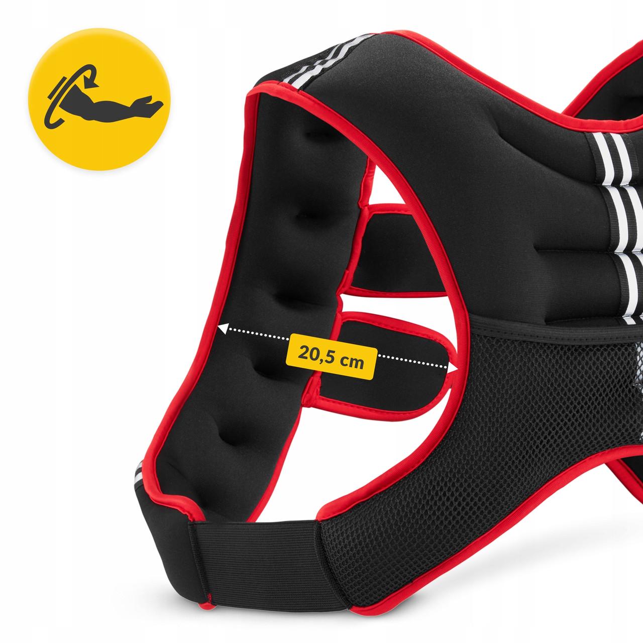 Жилет-обважнювач для тренувань 4fizjo 5 кг Black/Red (P-5905973402156) - фото 4 Жилет-обважнювач для тренувань 4fizjo 5 кг Black/Red (P-5905973402156) - фото 4