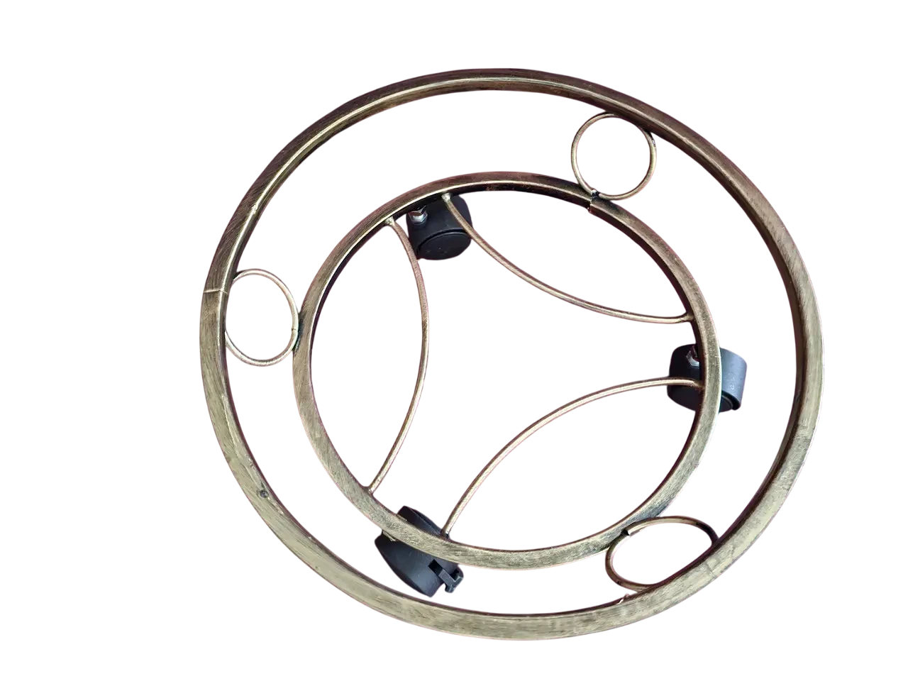 Подставка для цветов Хатинка на колесах с фиксаторами кованая 12х31 см (CNT00011729)