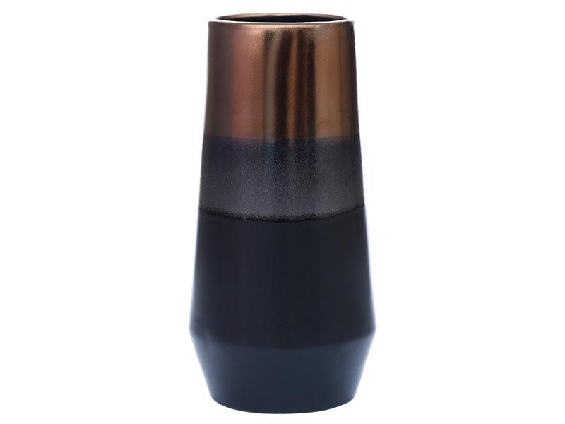 Настольная керамическая ваза Light House Ночное облако 25 см Черный/Бронзовый
