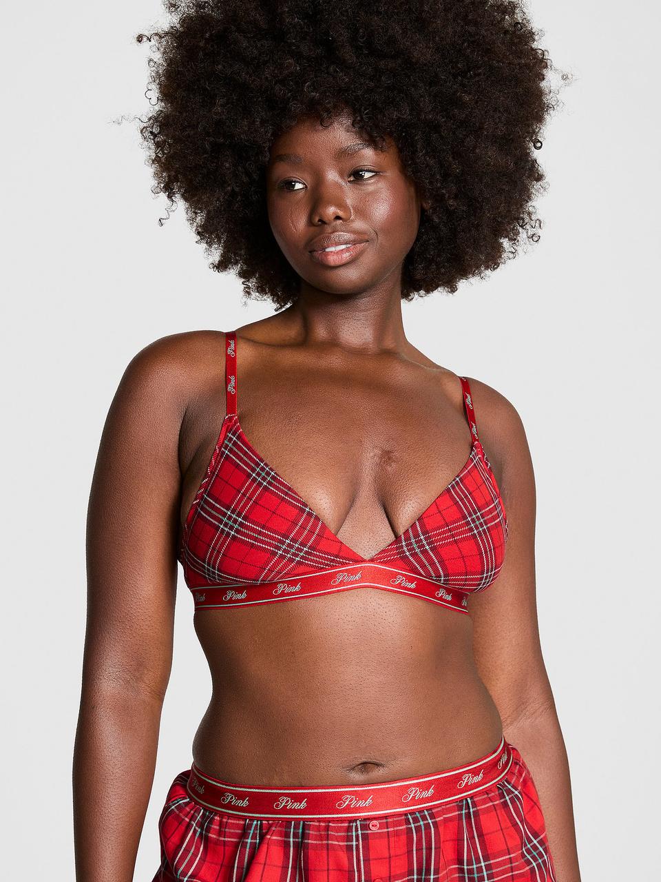 Топ женский Victoria's Secret Cotton Triangle XS Красный (1992439910123)
