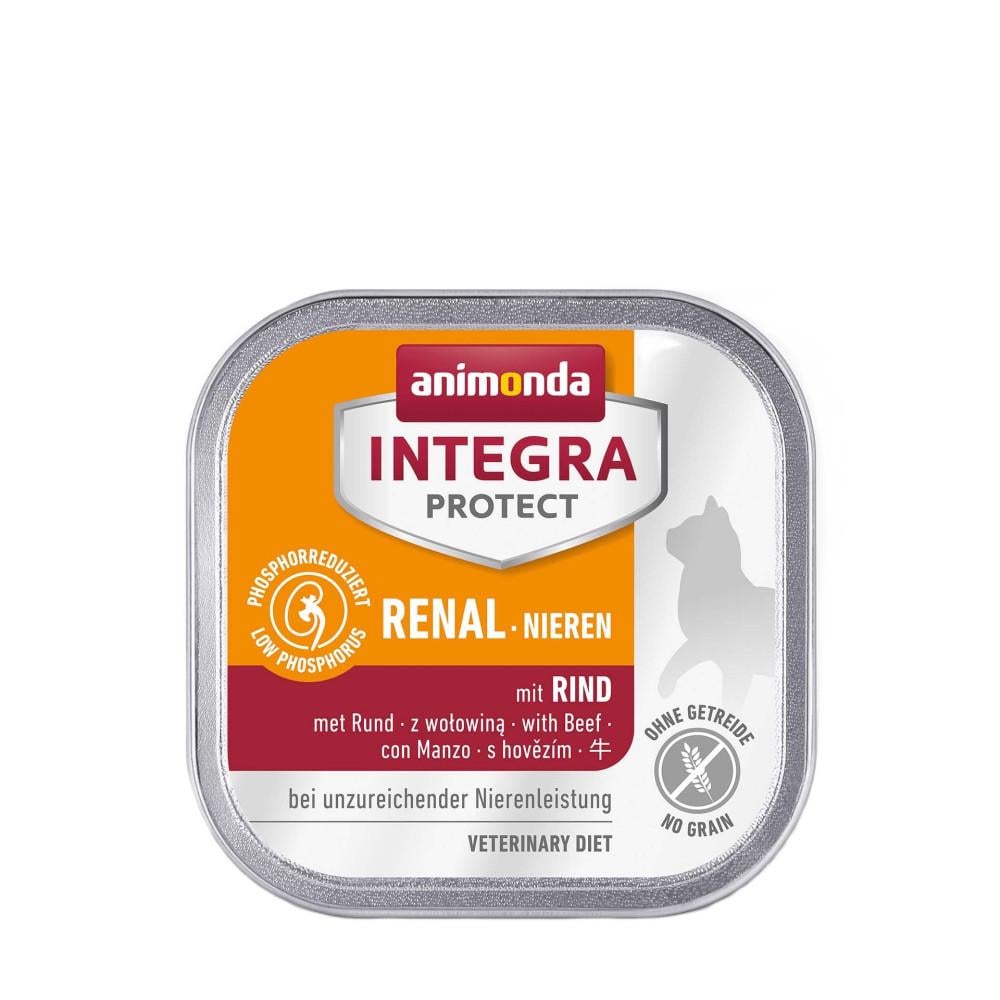 Корм ветеринарный влажный Integra Protect Renal dishes Pure Turkey для кошек при болезнях почек моно индейка алю трай 100 г (34806880)