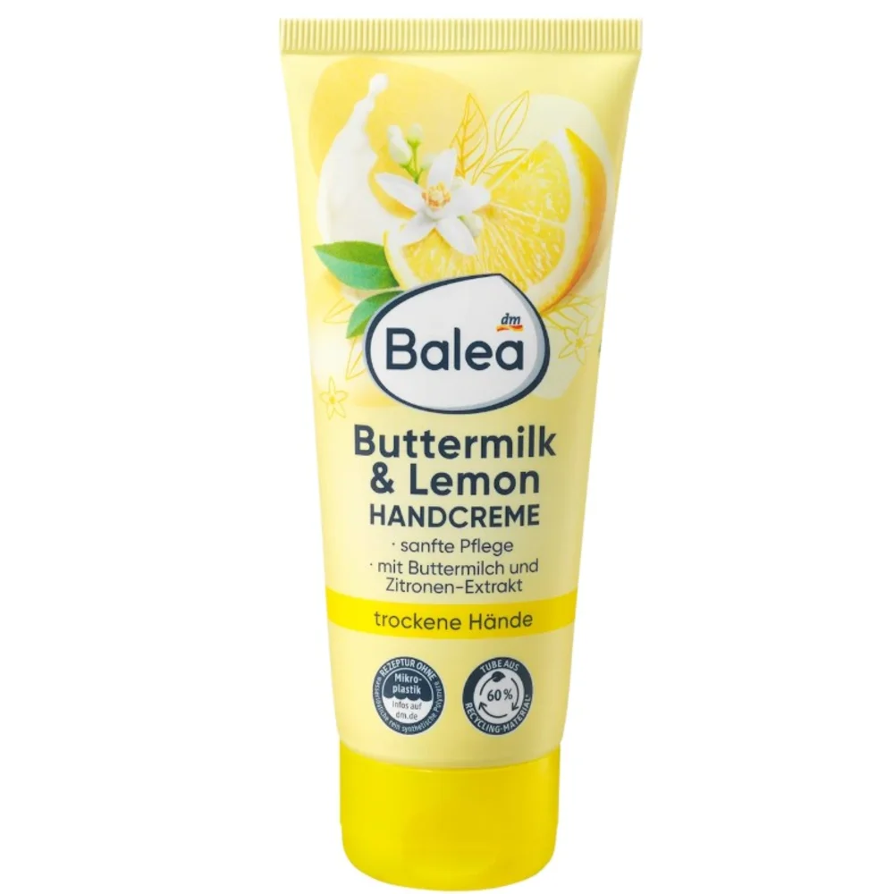 Крем для рук Balea Kamille Buttermilk & Lemon с ароматом пахты и лимона 100 мл