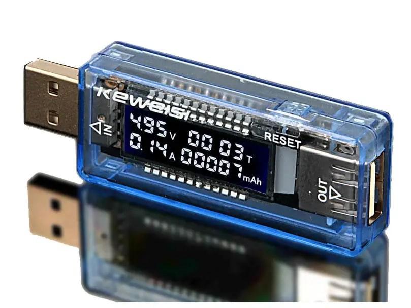 Тестер USB Keweisi KWS-V20 72х13,5х23 мм Синій (13659763) - фото 2