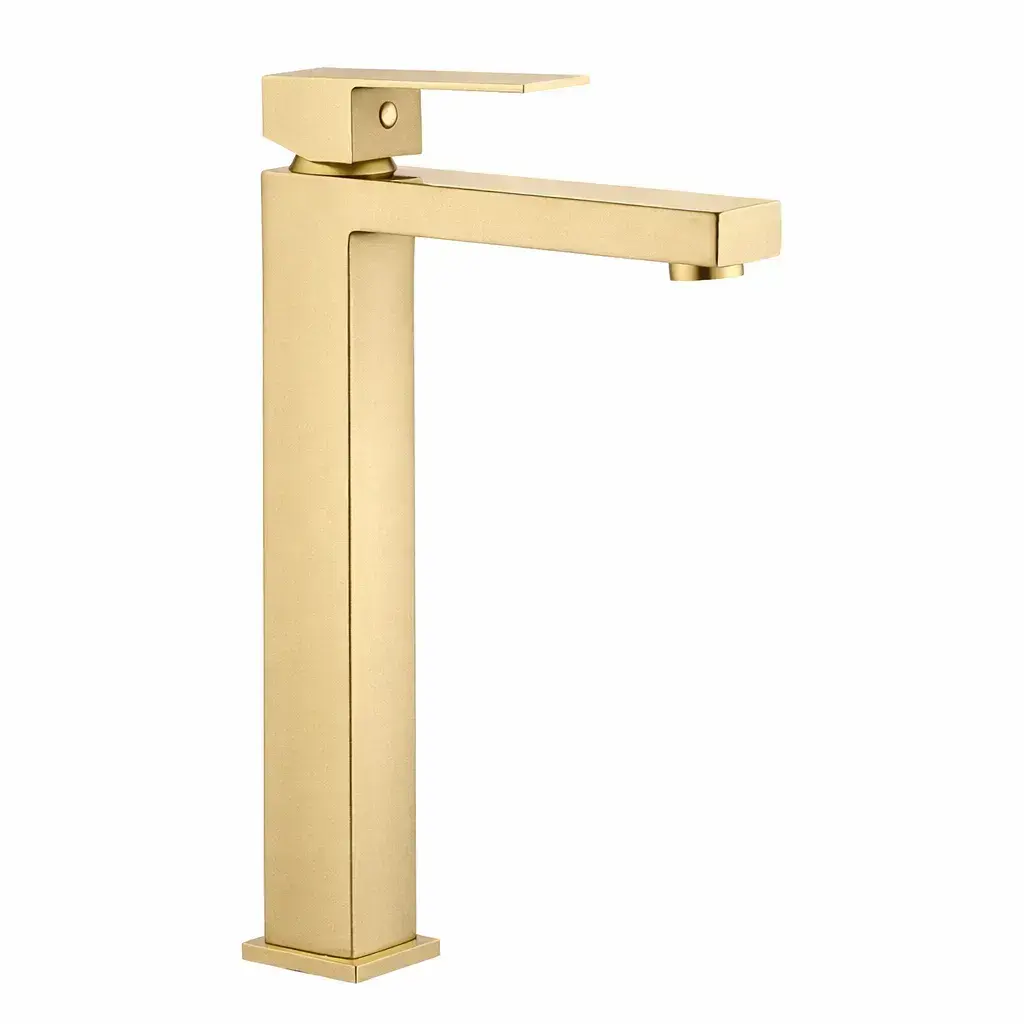 Змішувач для раковини VBI Loreno одноважільний Золотий матовий (VBI-050201BG) Змішувач для раковини VBI Loreno одноважільний Золотий матовий (VBI-050201BG)