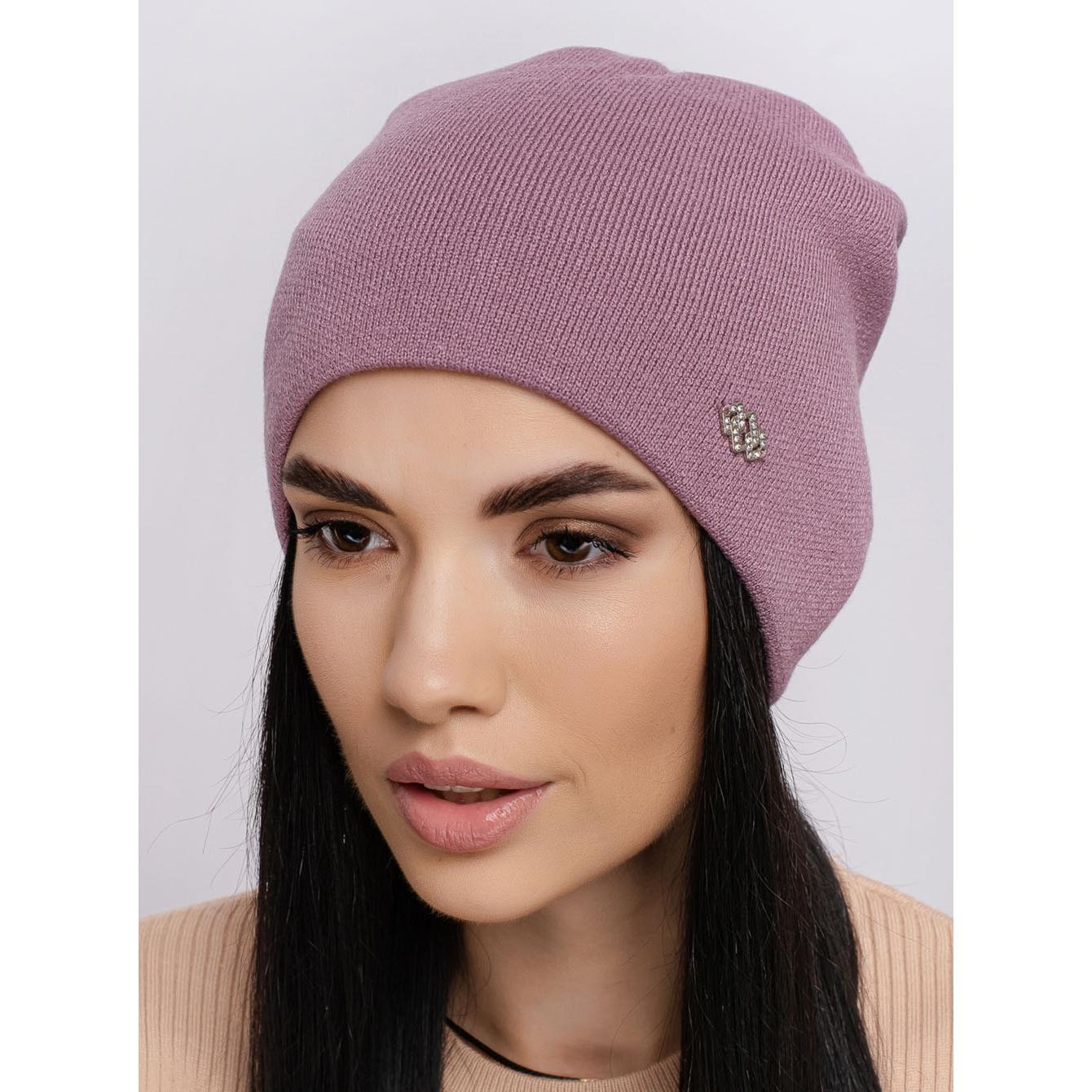 Шапка женская шерстяная Leks Таврия one size Лиловый