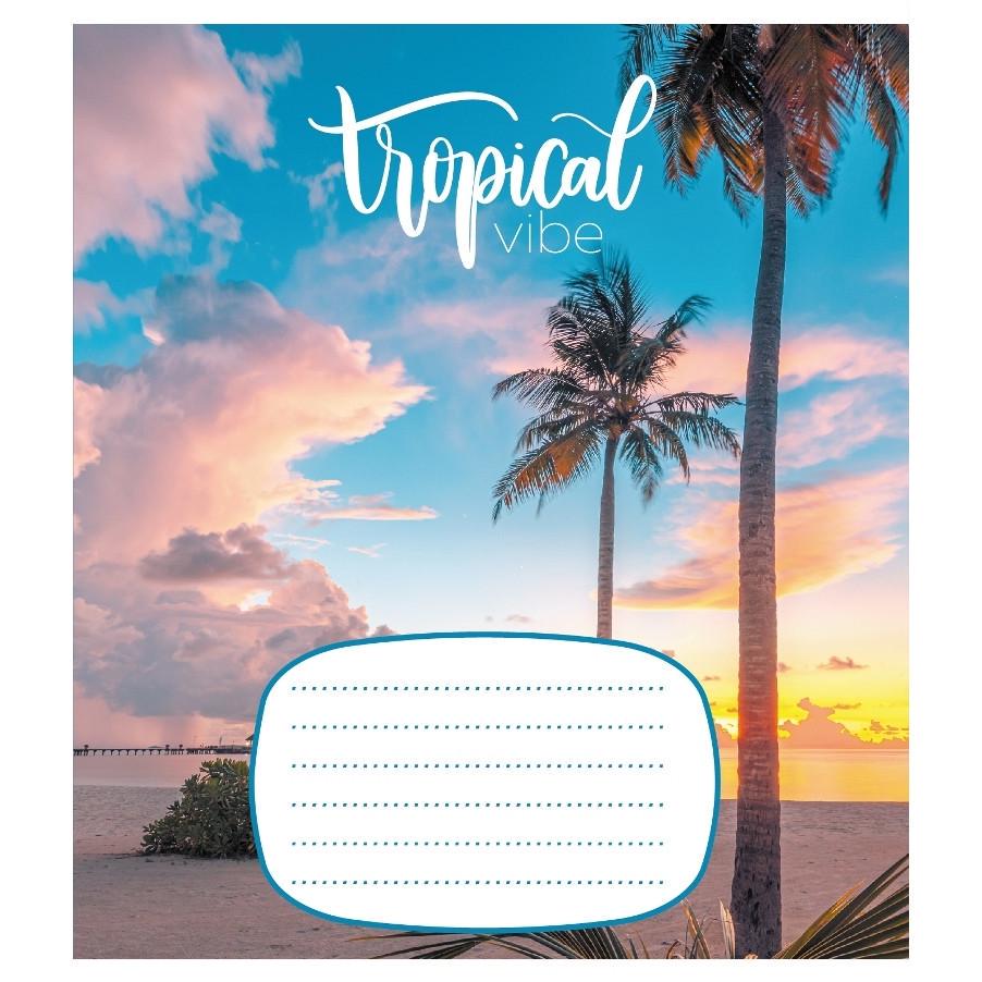 Зошит учнівський Leader Тропічний вайб 018-530056K-1 в клітинку 18 арк. (RLT55187)