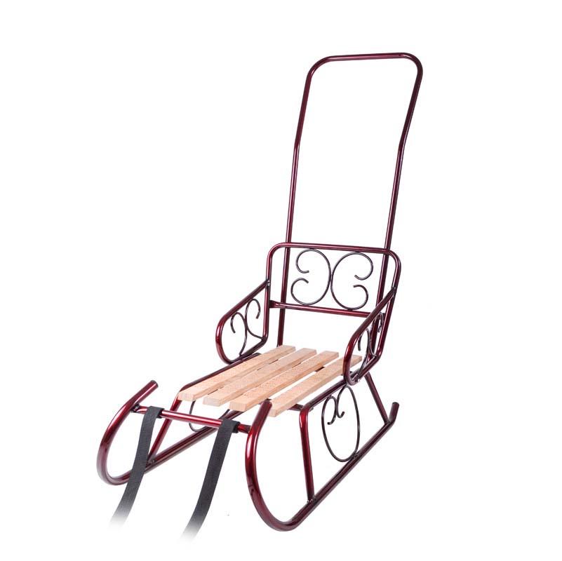 Санки Смерека со спинкой Бордовый (27196167) - фото 2