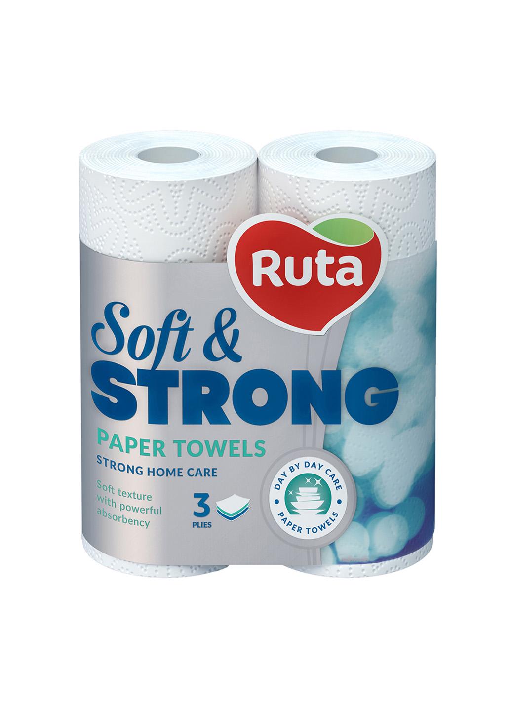 Бумажные полотенца Ruta Soft Strong 87 отрывов 3 слоя 2 рулона
