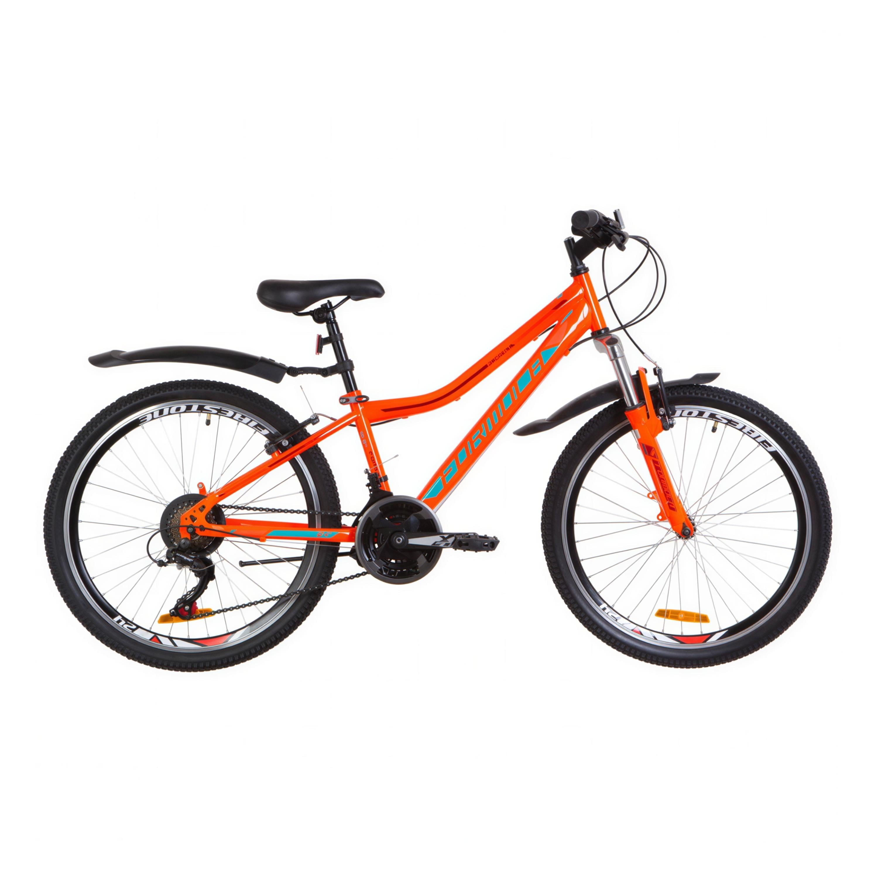 Велосипед підлітковий 24" Formula Forest AM Vbr рама 12.5" на зріст 125-150 см помаранчево-бірюзовий (OPS-FR-24-147)