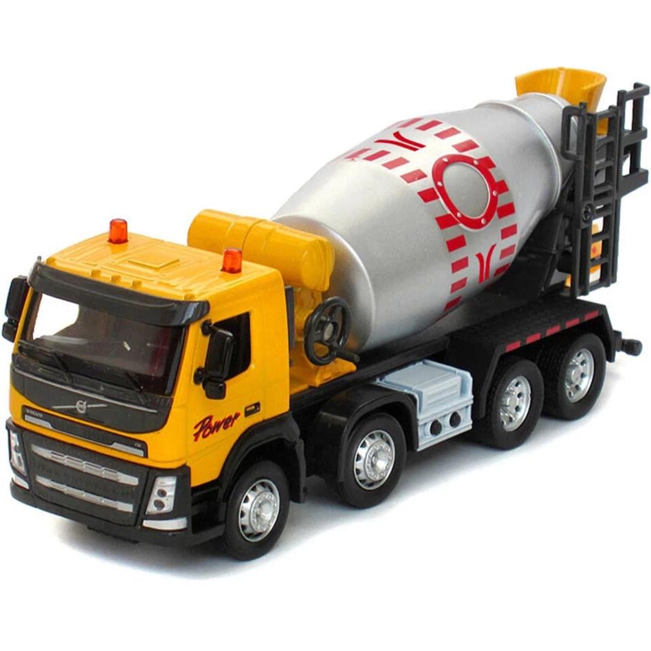 Игрушечная спецтехника Автопром Volvo Бетоносмеситель 1:50 металлическая со светом и звуком (30569610)