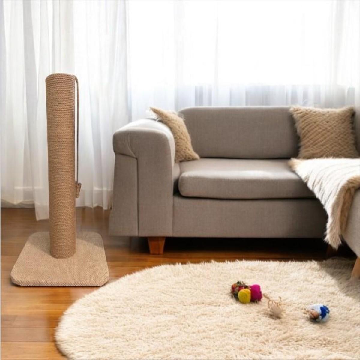 Когтеточка для кошек Scratching post столбик на подставке 65 см основание внизу 40х40 см - фото 5 Когтеточка для кошек Scratching post столбик на подставке 65 см основание внизу 40х40 см - фото 5