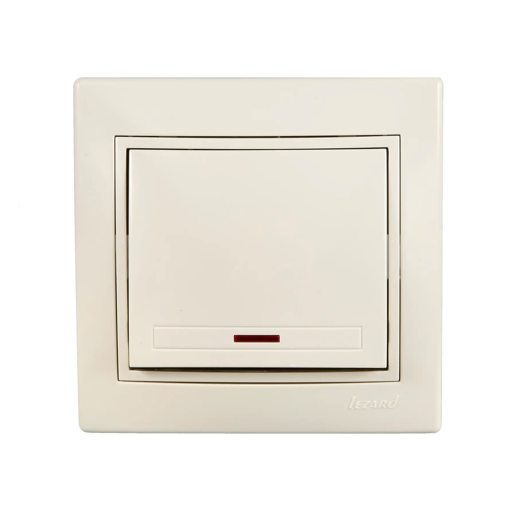 Выключатель Lezard Mira 1-клавишный с подсветкой Кремовый