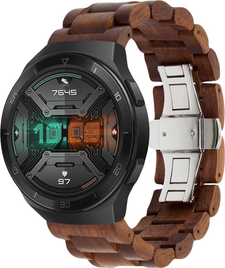 Ремінець дерев'яний WoodLock для Huawei Watch GT2e 46 мм Brown (28675-30)