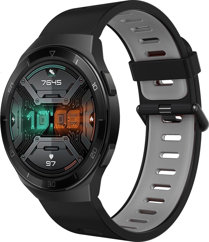 Ремешок Traf для Huawei Watch GT2e 46 мм Black/Grey (28921)