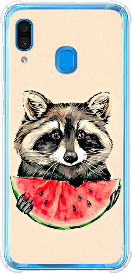 Чехол на Samsung Galaxy A30 2019 A305F Енотик с арбузом (4605sp-1670-42517) Чехол на Samsung Galaxy A30 2019 A305F Енотик с арбузом (4605sp-1670-42517)