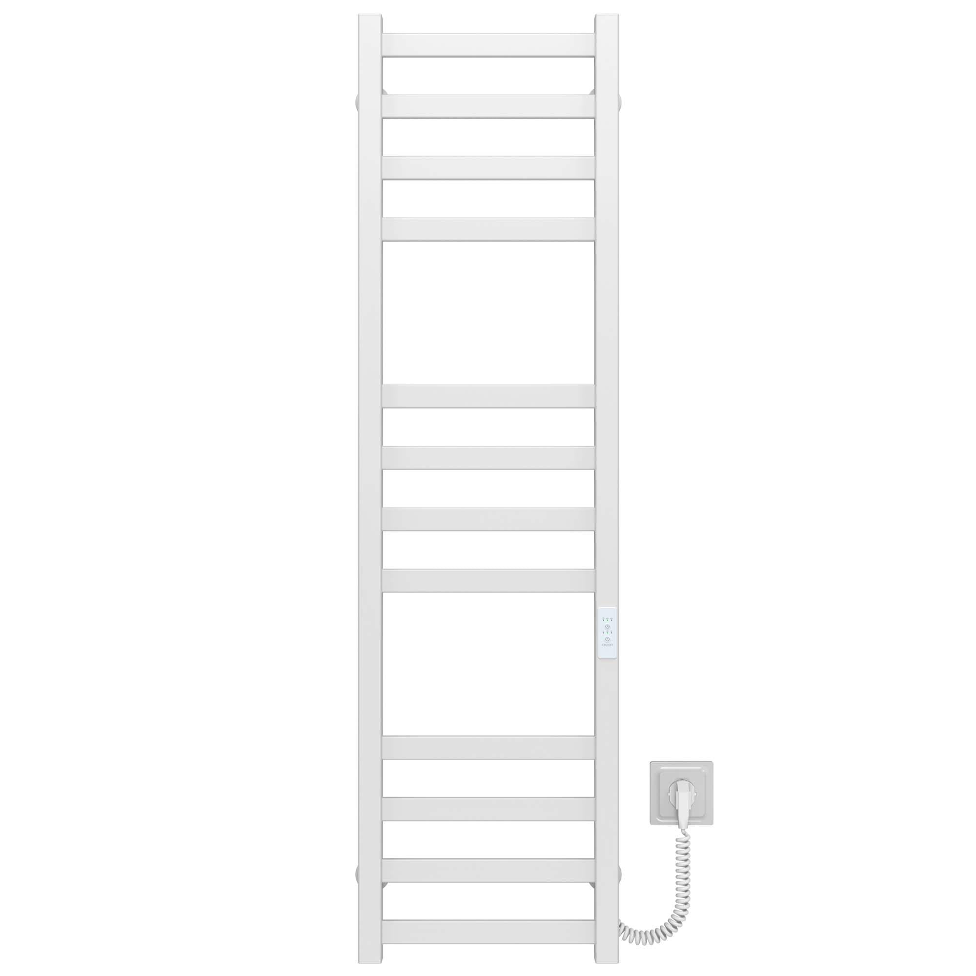 Полотенцесушитель электрический Deffi Avast П12 WD04 правое подключение крашеная сталь 450х1200 мм Белый (B.AV.120.45.12.E.W.R.4)