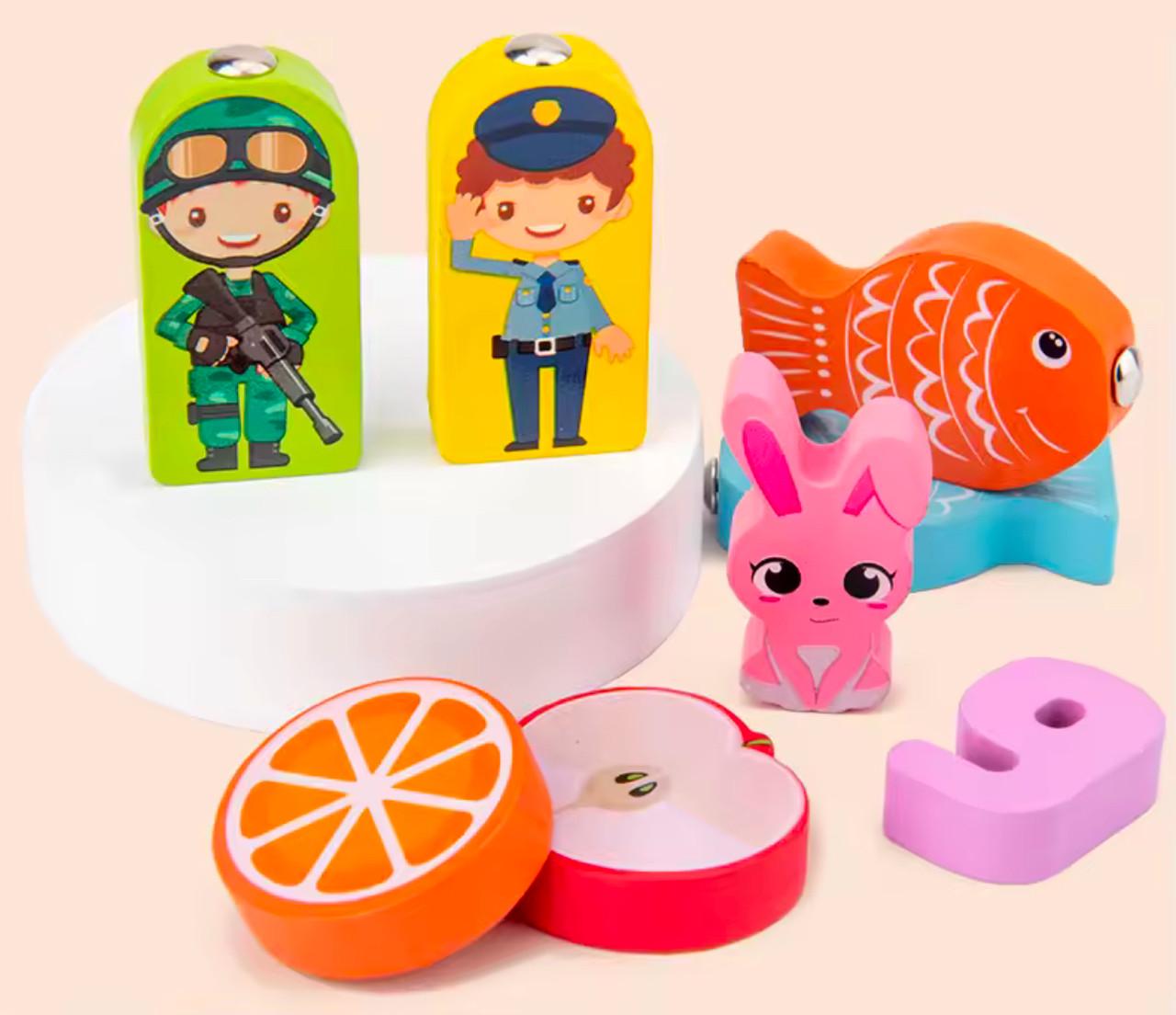 Сортер-пазл магнитный для детей 3в1 с цифрами/фруктами/животными и удочкой деревянный 45х18 см - фото 8 Сортер-пазл магнитный для детей 3в1 с цифрами/фруктами/животными и удочкой деревянный 45х18 см - фото 8