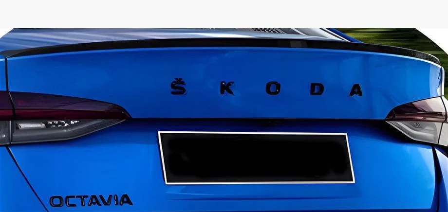 Спойлер DPT V-2 глянецевый для Skoda Octavia IV A8 2020- Черный (130955)