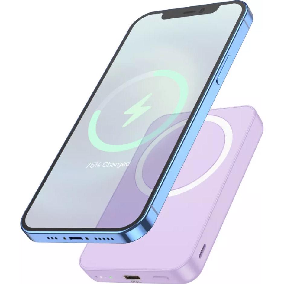 Внешний аккумулятор Hoco J109 Easy MagSafe 5000 mAh 20W Purple - фото 4