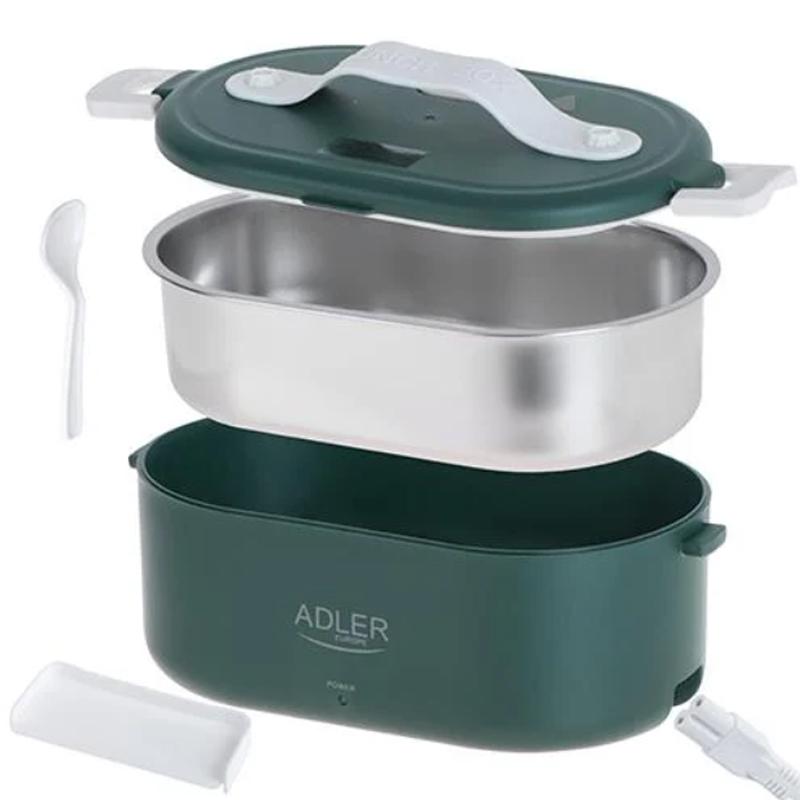 Ланч бокс с подогревом Adler AD 4505 55 Вт электрический металлический 0,8 л Green - фото 5