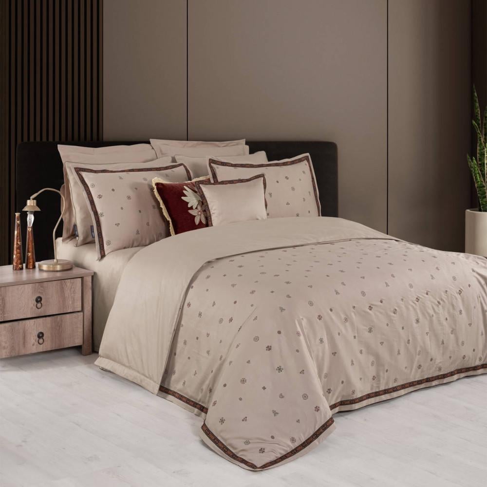 Комплект постельного белья Sarev Kutay сатин делюкс 300ТС с вышивкой евро (2000022283243)