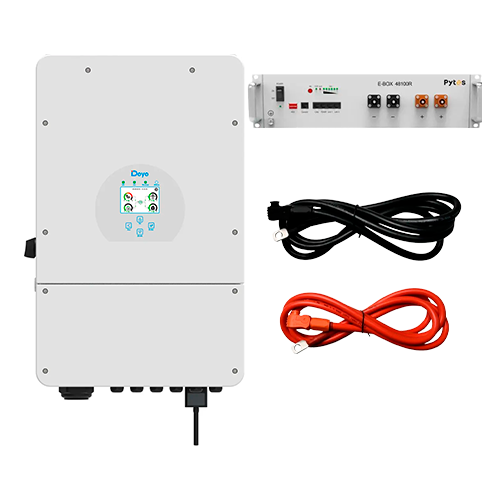 Комплект автономного енергопостачання Deye SUN-12K-SG02LP1-EU 12kW та Pytes E-Box 48100R 5,12kWh White (31559802)