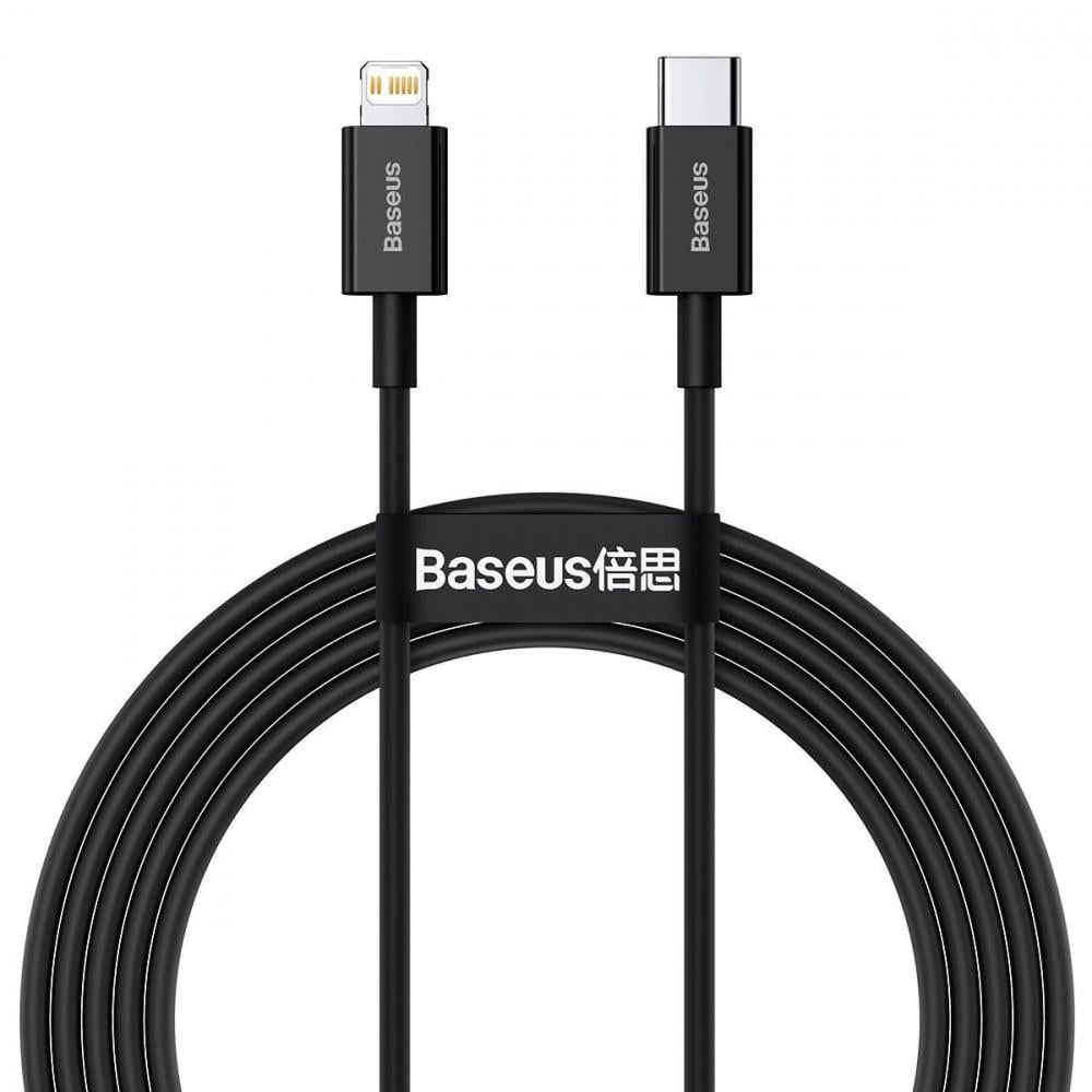 Кабель BASEUS Superior Series Fast Charging Type-C to Lightning PD 20 W 1 м Черный (31761 black) - фото 1