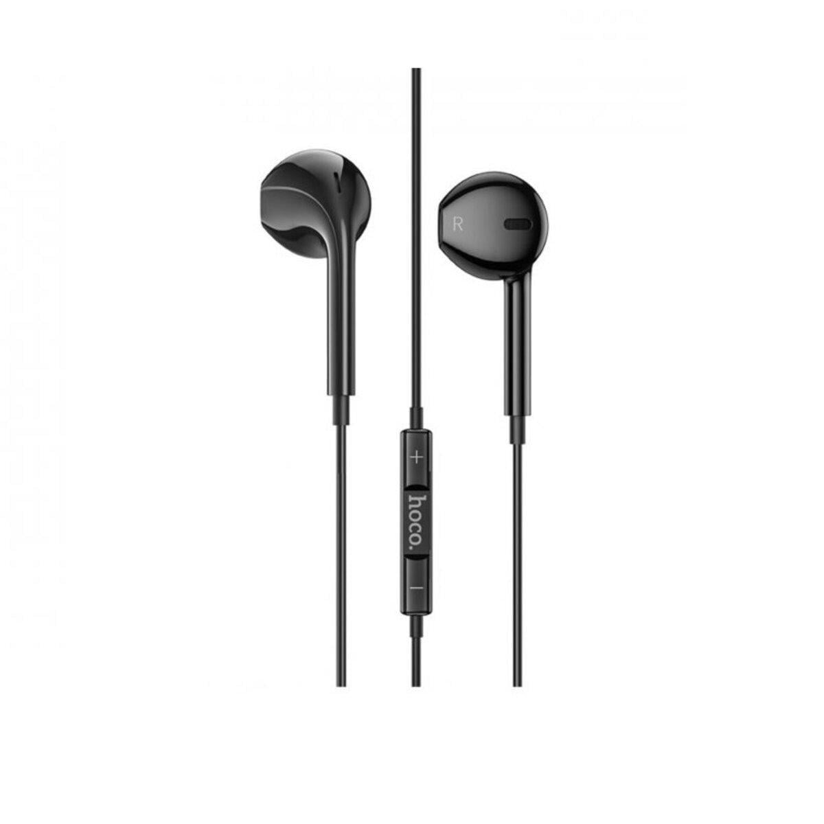 Наушники проводные Hoco M101 Crystal joy Type-C wire-controlled digital earphones with microphone Black (573168)
