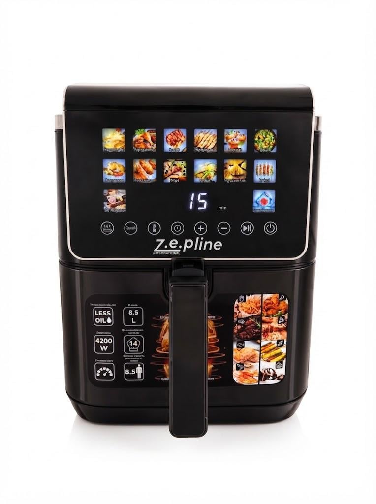 Аэрофритюрница Zepline ZP-00339 4200 Вт 13 л 2 ТЕНы 14 программ чаша 8,5 л Аэрофритюрница Zepline ZP-00339 4200 Вт 13 л 2 ТЕНы 14 программ чаша 8,5 л