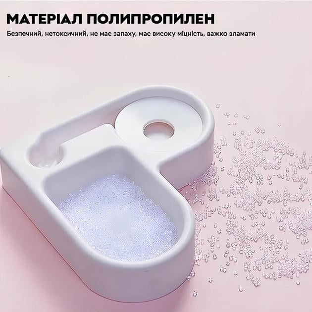 Миска подвійна для корму і води для котів і собак з автонаповненням - фото 2