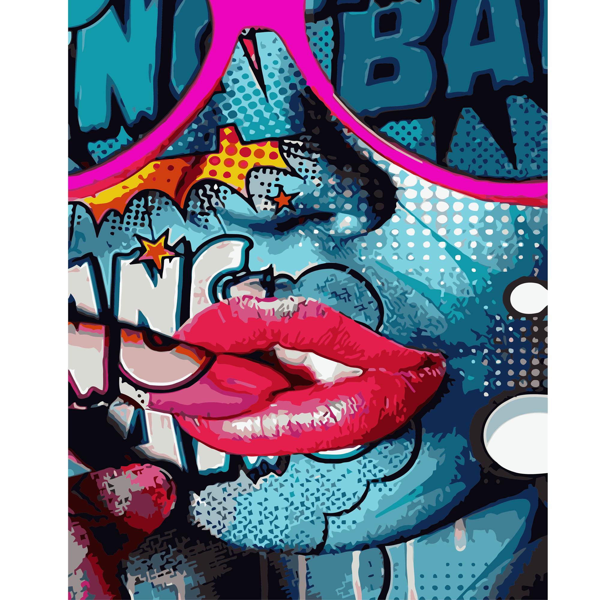 Картина по номерам Strateg Премиум Поп-арт с лаком 40х50 см (VA-1488)