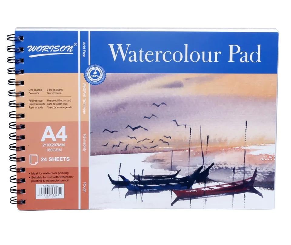 Альбом для акварелі Worison Watercolor Pad формат А4 24 арк. 180 г/м² (W510-А4)