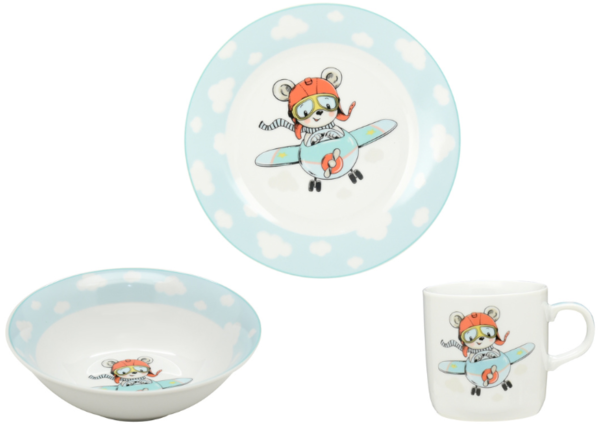 Набір дитячого посуду Limited Edition Little Pilot 3 пр. (C772)
