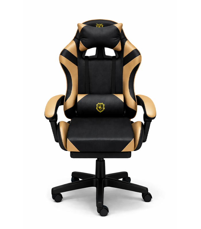 Кресло геймерское Primaveo G1110 с эргономичными подушками и выдвижной подставкой для ног Черный/Золотой (G1110) Кресло геймерское Primaveo G1110 с эргономичными подушками и выдвижной подставкой для ног Черный/Золотой (G1110)